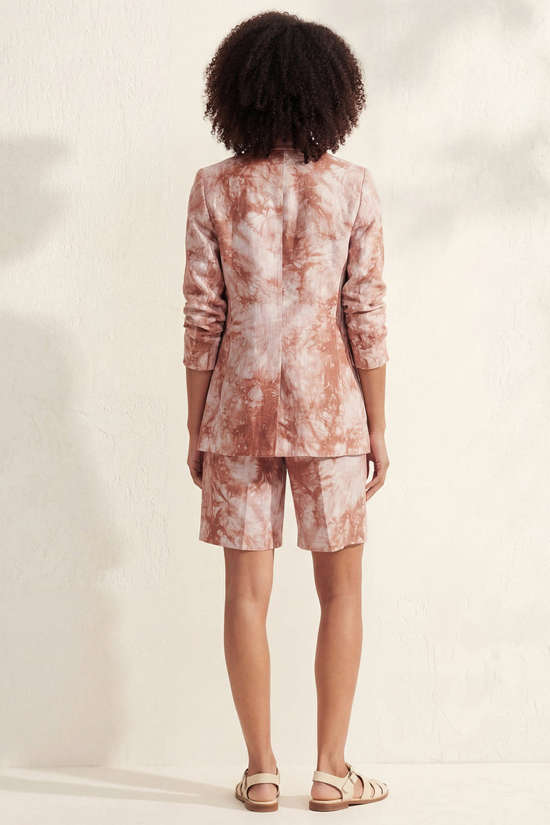 Load image into Gallery viewer, Printed Blue Notched Lapel Single Breasted 2 Piece Business Suits with Pockets