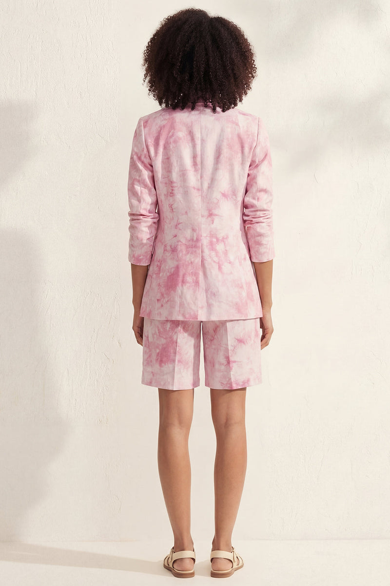 Load image into Gallery viewer, Printed Blue Notched Lapel Single Breasted 2 Piece Business Suits with Pockets