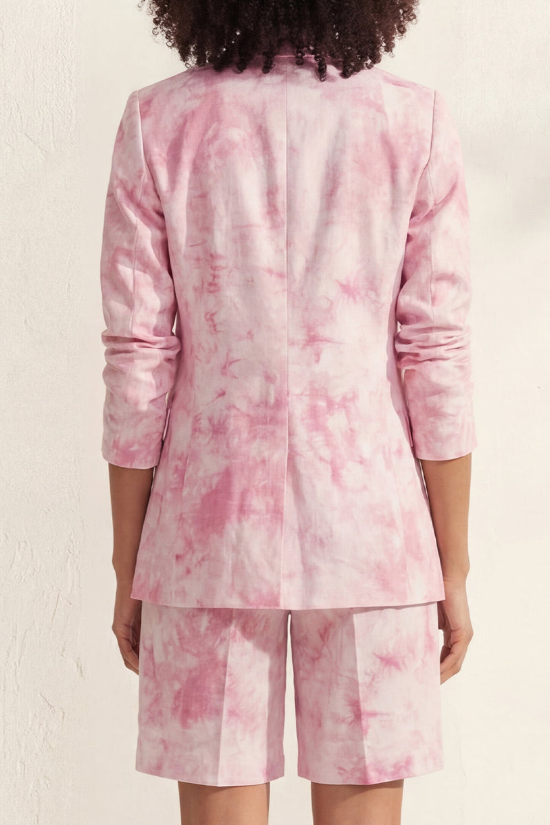 Load image into Gallery viewer, Printed Blue Notched Lapel Single Breasted 2 Piece Business Suits with Pockets