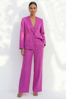 Load image into Gallery viewer, 2 Piece Shawl Lapel Fuchsia Single Breasted Business Suits with Pockets