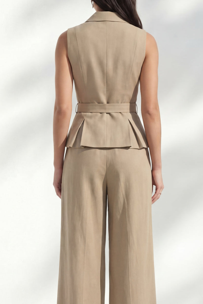 Load image into Gallery viewer, Khaki 2 Piece Notched Lapel Double Breasted Business Suits with Pockets