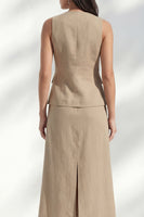 Load image into Gallery viewer, Khaki Shawl Lapel Single Breasted 2 Piece Business Suits with Slit