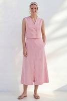 Load image into Gallery viewer, Shawl Lapel Pink Double Breasted 2 Piece Business Suits with Pockets