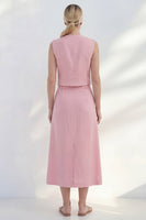 Load image into Gallery viewer, Shawl Lapel Pink Double Breasted 2 Piece Business Suits with Pockets