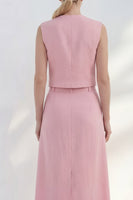 Load image into Gallery viewer, Shawl Lapel Pink Double Breasted 2 Piece Business Suits with Pockets