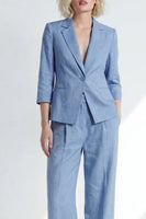 Load image into Gallery viewer, Dusty Blue Notched Lapel Single Breasted 2 Piece Business Suits with Pockets