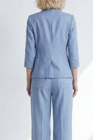 Load image into Gallery viewer, Dusty Blue Notched Lapel Single Breasted 2 Piece Business Suits with Pockets