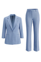 Load image into Gallery viewer, Dusty Blue Notched Lapel Single Breasted 2 Piece Business Suits with Pockets