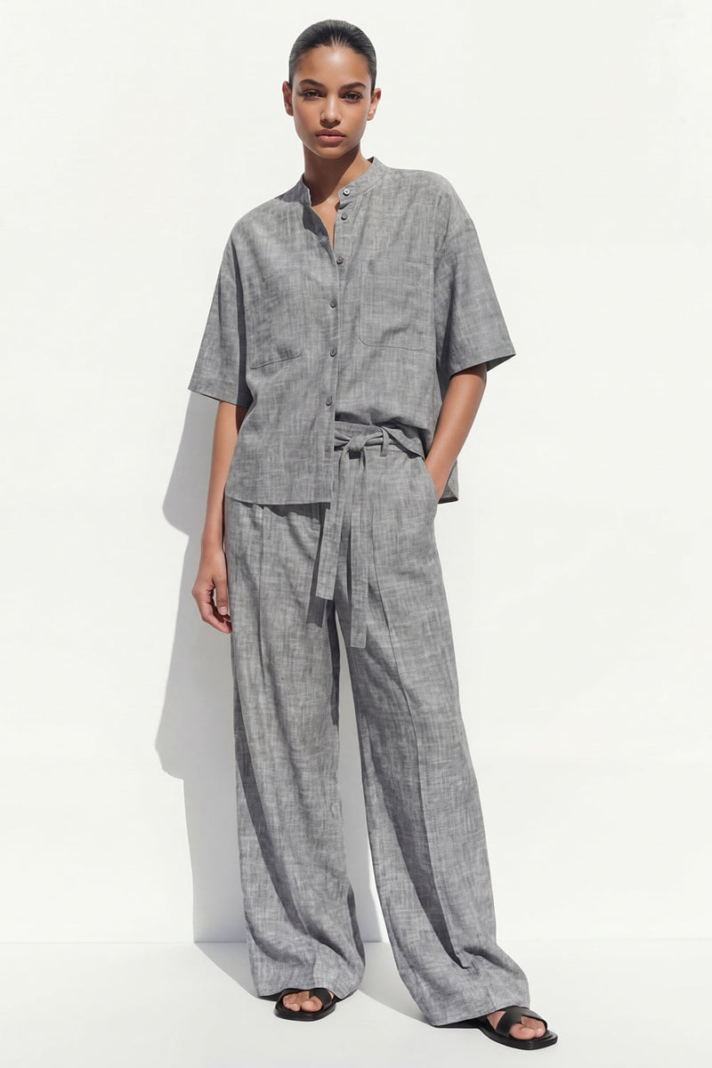 Load image into Gallery viewer, 2 Piece Grey Single Breasted Business Suits with Pockets