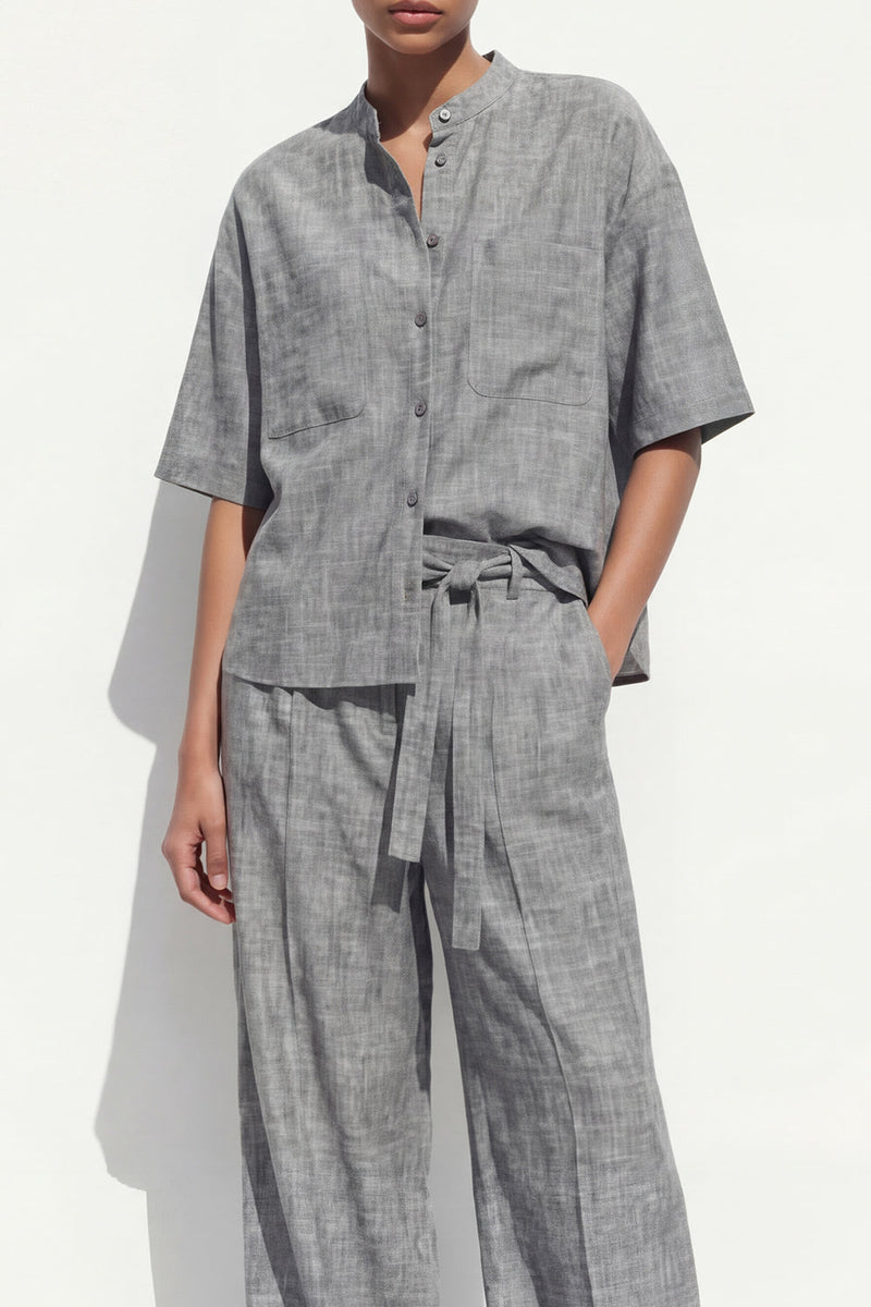 Load image into Gallery viewer, 2 Piece Grey Single Breasted Business Suits with Pockets