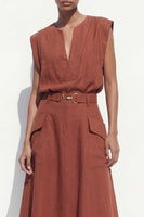 Load image into Gallery viewer, Carmel V Neck 2 Piece Cap Sleeves Business Suits with Belt