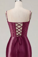 Load image into Gallery viewer, Floral Navy Tight Corset Short Prom Dress with Beading