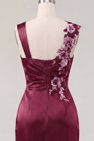Load image into Gallery viewer, Floral Thick Straps Ruched Navy Tight Short Prom Dress