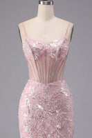 Load image into Gallery viewer, Sparkly Dark Green Corset Tight Floral Short Prom Dress with Beading