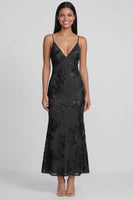 Load image into Gallery viewer, Mermaid Sage Green Floral Maxi Spaghetti Straps Beach Formal Dress