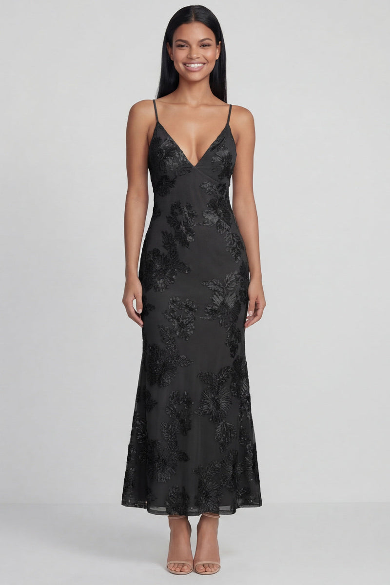 Load image into Gallery viewer, Mermaid Sage Green Floral Maxi Spaghetti Straps Beach Formal Dress