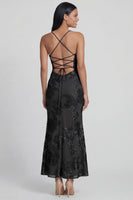 Load image into Gallery viewer, Mermaid Sage Green Floral Maxi Spaghetti Straps Beach Formal Dress