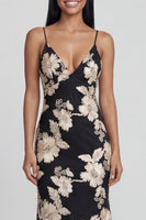 Load image into Gallery viewer, Mermaid Sage Green Floral Maxi Spaghetti Straps Beach Formal Dress