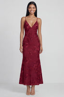 Load image into Gallery viewer, Mermaid Sage Green Floral Maxi Spaghetti Straps Beach Formal Dress