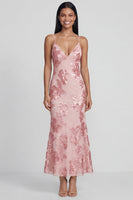Load image into Gallery viewer, Mermaid Sage Green Floral Maxi Spaghetti Straps Beach Formal Dress