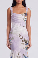 Load image into Gallery viewer, Corset Mermaid Ruched Ivory Maxi Floral Beach Formal Dress