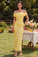 Load image into Gallery viewer, Blue Off the Shoulder Floral Maxi Mermaid Beach Formal Dress with Back Slit