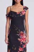 Load image into Gallery viewer, Floral Ivory Mermaid One Shoulder Maxi Beach Formal Dress