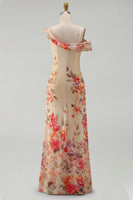 Load image into Gallery viewer, Floral Ivory Mermaid One Shoulder Maxi Beach Formal Dress