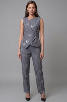 Load image into Gallery viewer, Sparkly Single Breasted 2 Piece Dark Grey Sequin Business Suits