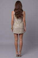 Load image into Gallery viewer, Sparkly Single Breasted 2 Piece Khaki Square Neck Sequin Business Suits