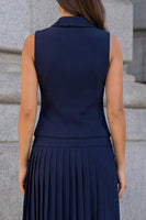 Load image into Gallery viewer, 2 Piece Navy Single Breasted Shawl Lapel Business Suits with Pleats