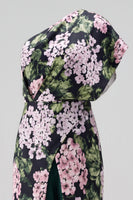 Load image into Gallery viewer, Dark Green One Shoulder Floral Long Mother of the Bride Pantsuits with Pockets