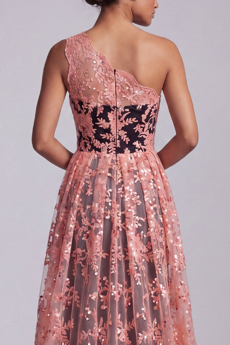 Load image into Gallery viewer, Sparkly Long Floral Watermelon Mermaid Mother of the Bride Dress with Cape