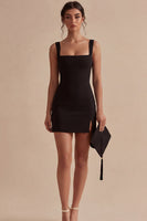 Load image into Gallery viewer, Tight Short White Square Neck Graduation Dress