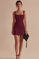Load image into Gallery viewer, Tight Short White Square Neck Graduation Dress