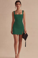 Load image into Gallery viewer, Tight Short White Square Neck Graduation Dress