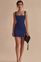 Load image into Gallery viewer, Tight Short White Square Neck Graduation Dress
