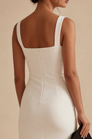 Load image into Gallery viewer, Tight Short White Square Neck Graduation Dress