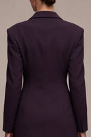 Load image into Gallery viewer, Black Peak Lapel Single Breasted Short Blazer Dress
