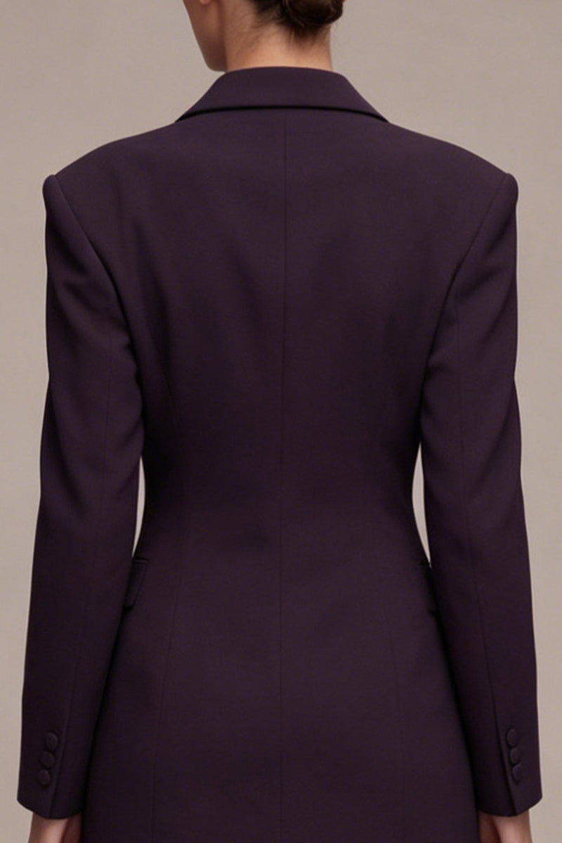 Load image into Gallery viewer, Black Peak Lapel Single Breasted Short Blazer Dress