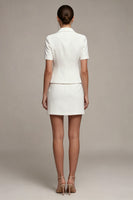 Load image into Gallery viewer, 2 Piece White Notched Lapel Single Breasted Short Business Suits with Sleeves