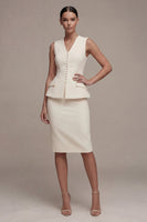 Load image into Gallery viewer, Ivory Single Breasted Shawl Lapel 2 Piece Business Suits