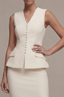 Load image into Gallery viewer, Ivory Single Breasted Shawl Lapel 2 Piece Business Suits
