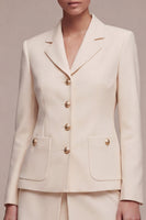 Load image into Gallery viewer, Ivory Long Sleeves 2 Piece Notched Lapel Single Breasted Short Business Suits