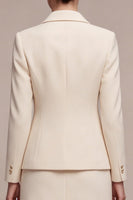 Load image into Gallery viewer, Ivory Long Sleeves 2 Piece Notched Lapel Single Breasted Short Business Suits