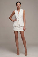 Load image into Gallery viewer, White 2 Piece Notched Lapel Slim Fit Short Single Breasted Business Suits