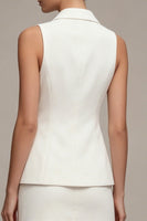 Load image into Gallery viewer, White 2 Piece Notched Lapel Slim Fit Short Single Breasted Business Suits