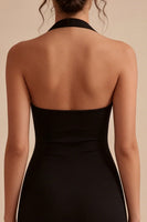 Load image into Gallery viewer, Halter Tight Backless Little Black Dress