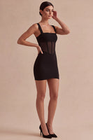 Load image into Gallery viewer, Tight Corset Square Neck Little Black Dress