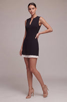 Load image into Gallery viewer, Simple Tight Black V Neck Cocktail Dress with Pleats